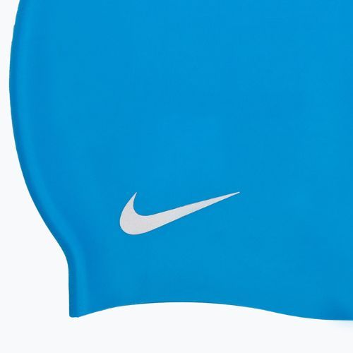 Cuffia da nuoto Nike Solid Silicone per bambini blu
