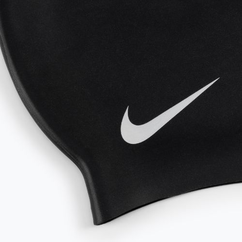 Cuffia da nuoto Nike Solid Silicone per bambini, nero