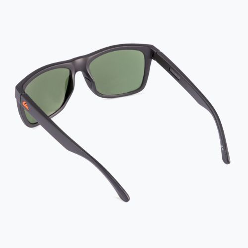 Occhiali da sole Quiksilver Charger Polarized Floatable nero opaco/verde polarizzato