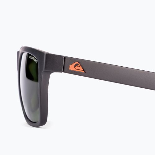 Occhiali da sole Quiksilver Charger Polarized Floatable nero opaco/verde polarizzato