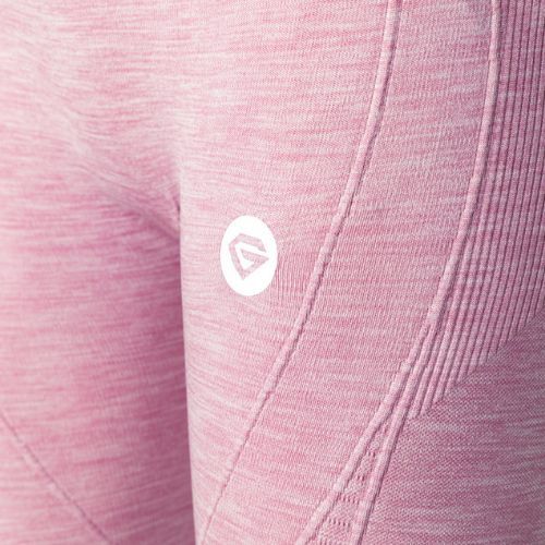 Leggings da allenamento donna Gym Glamour senza cuciture rosa ombreggiato