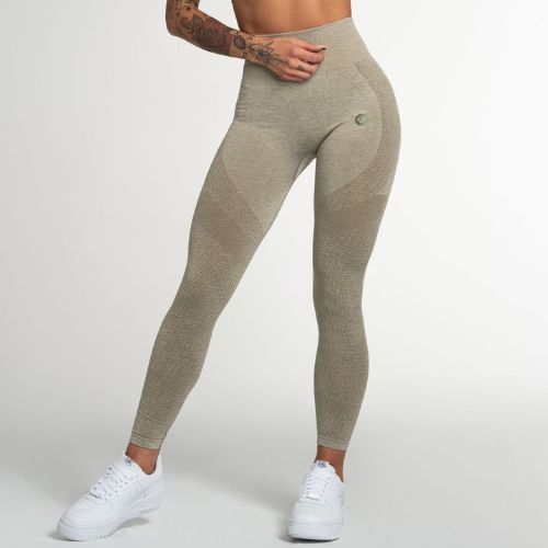 Leggings da allenamento donna Gym Glamour Fusion kaki
