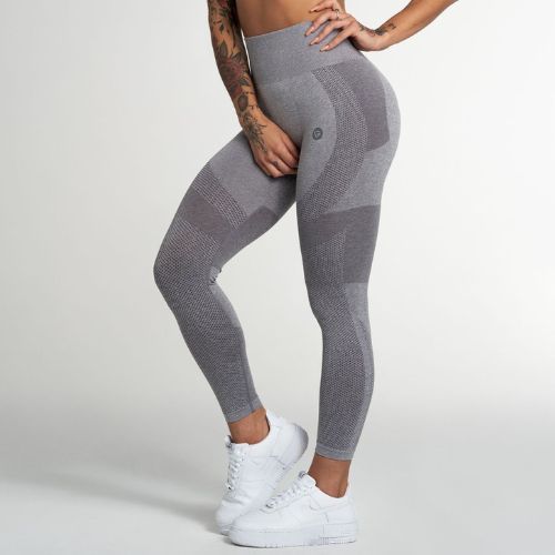Leggings da allenamento da donna Gym Glamour Fusion grigio chiaro