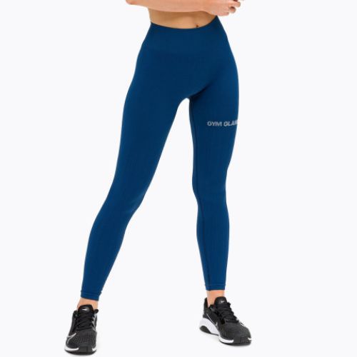 Leggings da allenamento donna Gym Glamour Push Up blu classico
