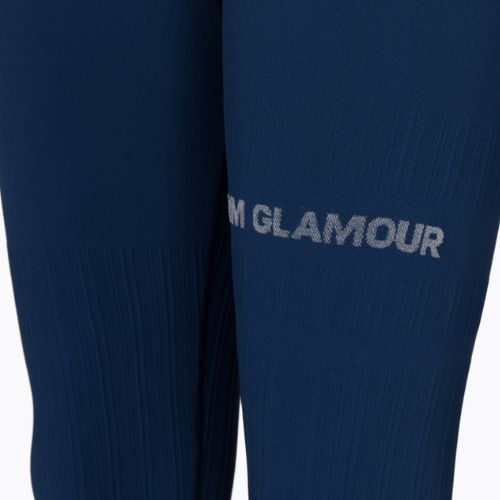 Leggings da allenamento donna Gym Glamour Push Up blu classico