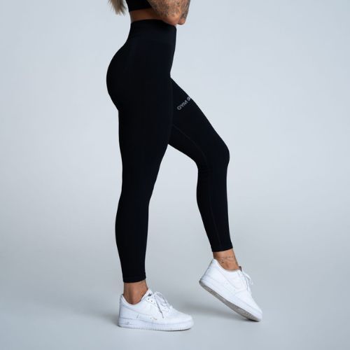 Leggings da allenamento donna Gym Glamour Push Up nero