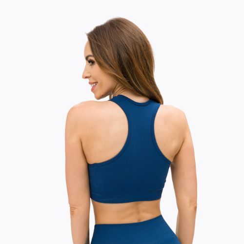 Reggiseno fitness classico blu Gym Glamour Push Up