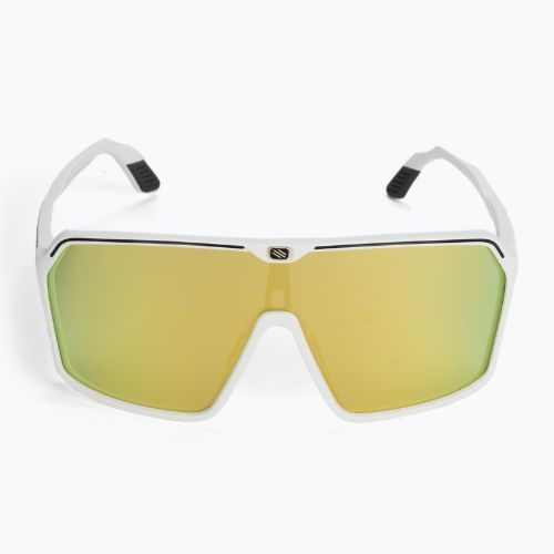Occhiali da sole Rudy Project Spinshield bianco opaco/multilaser oro