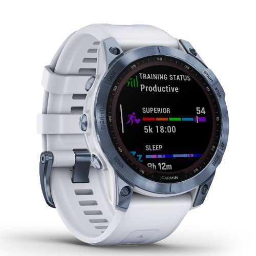 Garmin Fenix 7 Sapphire Solar Hrm Elevate Ox orologio blu 010-02540-25