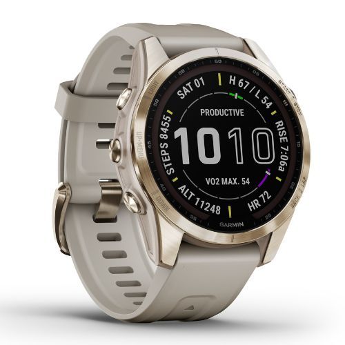Garmin Fenix 7S Sapphire Solar Hrm Elevate Ox orologio oro 010-02539-21