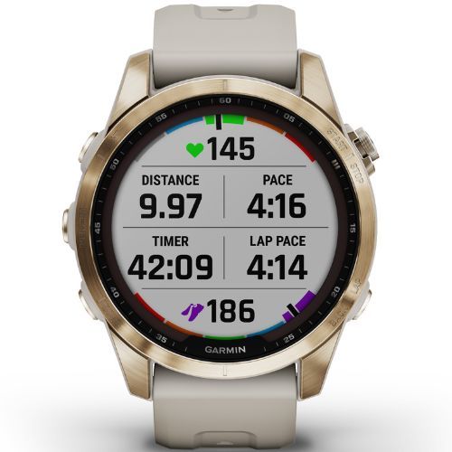 Garmin Fenix 7S Sapphire Solar Hrm Elevate Ox orologio oro 010-02539-21