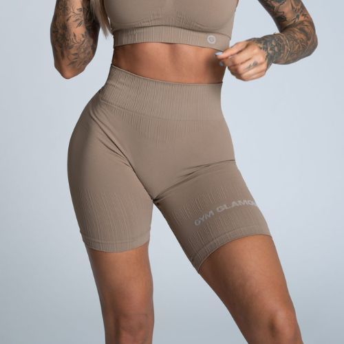 Pantaloncini da allenamento donna Gym Glamour Push Up nude
