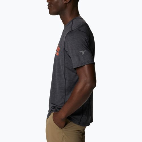 Maglietta da trekking Columbia da uomo Titan Pass Graphic nero/titanio burst graphic
