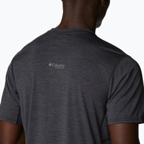 Maglietta da trekking Columbia da uomo Titan Pass Graphic nero/titanio burst graphic