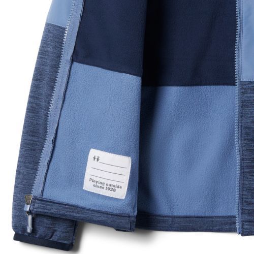 Felpa da trekking Columbia Out-Shield Dry bluestone/collegiate navy heather per bambini