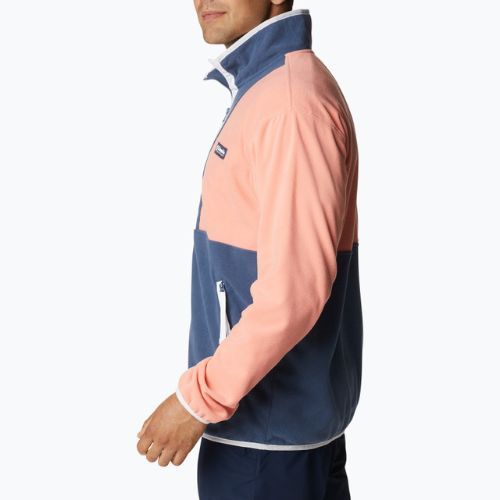 Columbia Back Bowl felpa in pile da uomo coral reef/dark mountain/bianco
