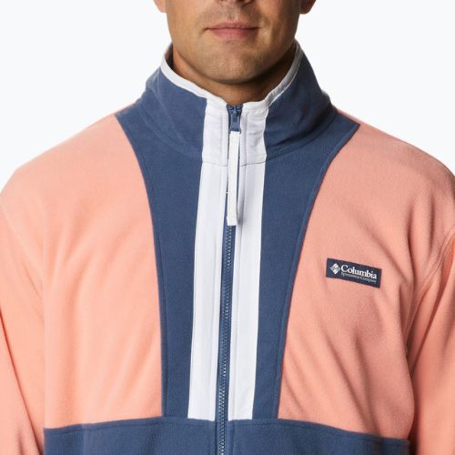 Columbia Back Bowl felpa in pile da uomo coral reef/dark mountain/bianco