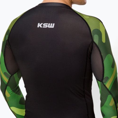 Rashguard da uomo a maniche lunghe KSW Camo nero