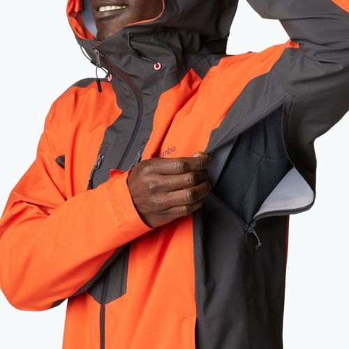 Columbia Peak Creek - Giacca da pioggia da uomo in quarzo rosso/squalo