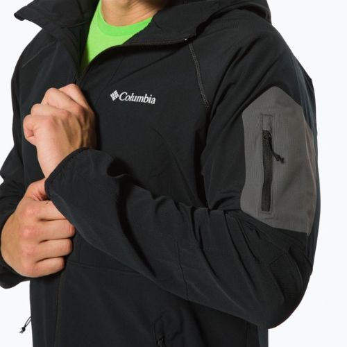 Giacca Columbia Tall Heights con cappuccio Softshell da uomo, nero