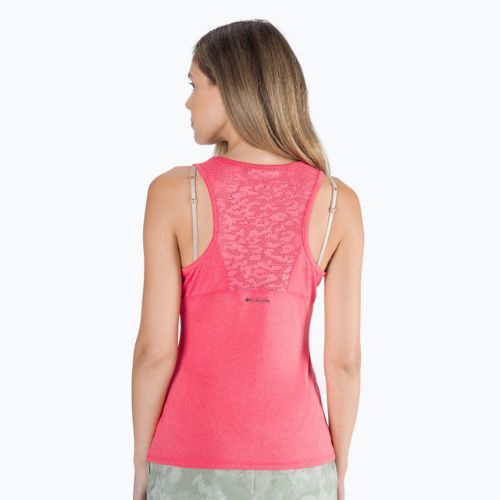 Columbia Peak To Point II Tank rosso ibisco erica camicia da trekking da donna