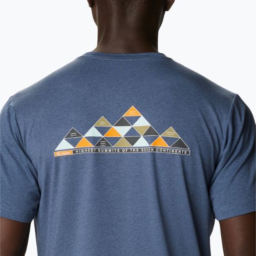 Camicia Columbia Tech Trail Graphic Uomo dark mountain heather/summits 7 graphic trekking