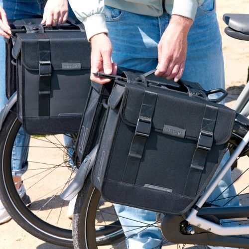 Basil Tour Double Bag borsa da bici 28 l nero