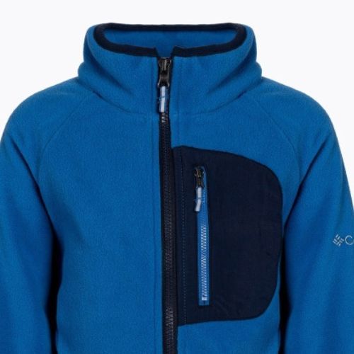 Felpa in pile Columbia Fast Trek III Full Zip da bambino indaco brillante/bluestone/marino scuro