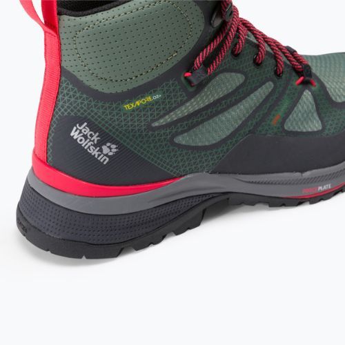 Stivali da trekking da donna Jack Wolfskin Force Striker Texapore Mid lime/verde scuro