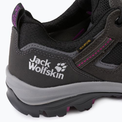 Stivali da trekking Jack Wolfskin da donna Vojo 3 Texapore Low acciaio scuro/viola