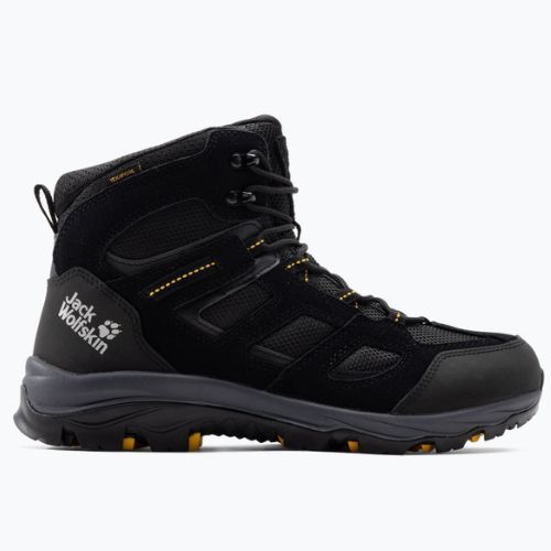 Jack Wolfskin stivali da trekking da uomo Vojo 3 Texapore Mid nero/giallo bordeaux