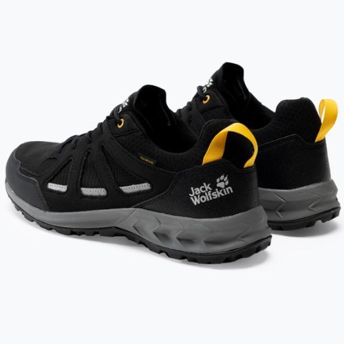 Jack Wolfskin scarpe da trekking da uomo Woodland 2 Texapore Low nero/giallo bordeaux xt