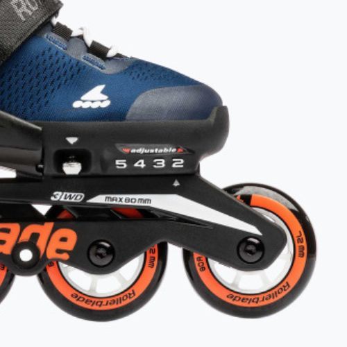 Pattini a rotelle Rollerblade Microblade per bambini blu notte/arancio caldo