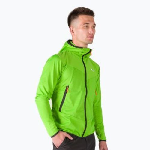 Felpa Salewa Agner Hybrid PL/DST FZ Hoody Uomo pale frog trekking