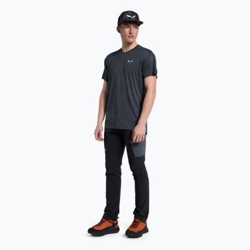 Camicia Salewa Puez Melange Dry da uomo, nera/936