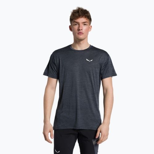 Camicia Salewa Puez Melange Dry da uomo, nera/936