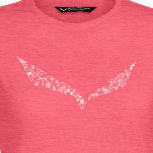 Maglia trekking donna Salewa Solid Dry calypso coral mel