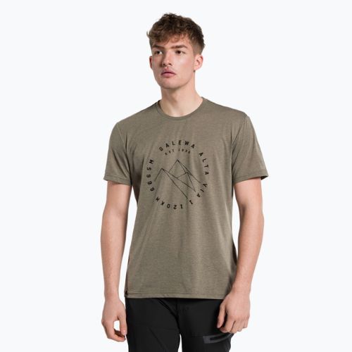 Maglietta da trekking Salewa Alta Via Dry bungee cord melange da uomo