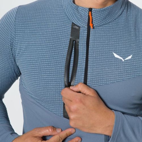 Felpa trekking uomo Salewa Vajolet PL Responsive HZ flint stone