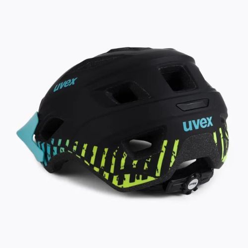 Casco da bici UVEX Access nero aqua/lime opaco