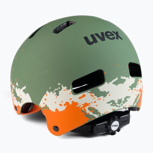 Casco da bici per bambini UVEX Kid 3 CC verde muschio/sabbia opaco