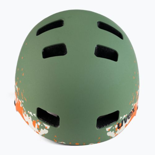 Casco da bici per bambini UVEX Kid 3 CC verde muschio/sabbia opaco