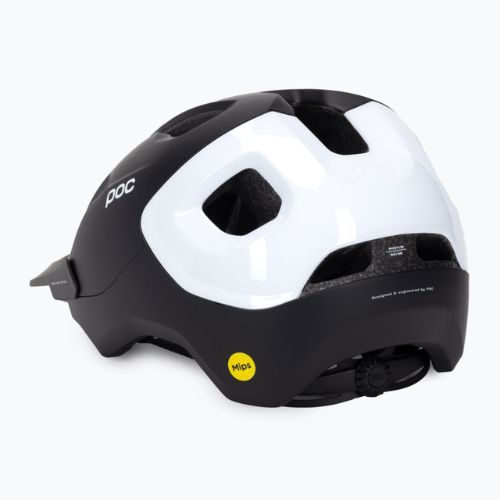 POC Axion Race MIPS casco da bici nero uranio opaco/bianco idrogeno