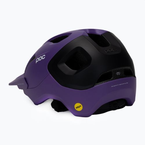 POC Axion Race MIPS casco da bici viola zaffiro/nero uranio metallizzato/opaco