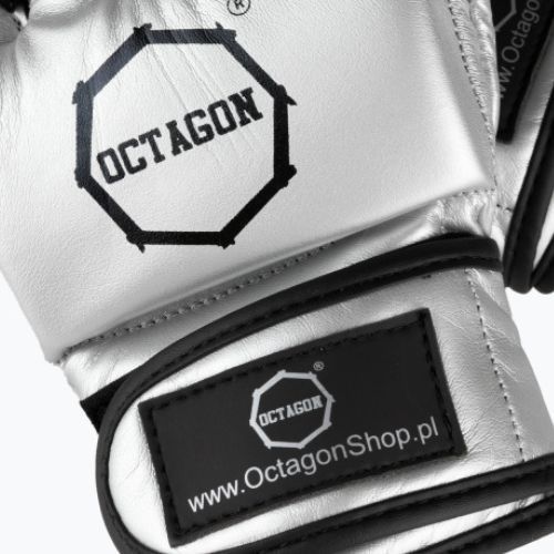 Guanti da grappling Octagon MMA argento metallizzato