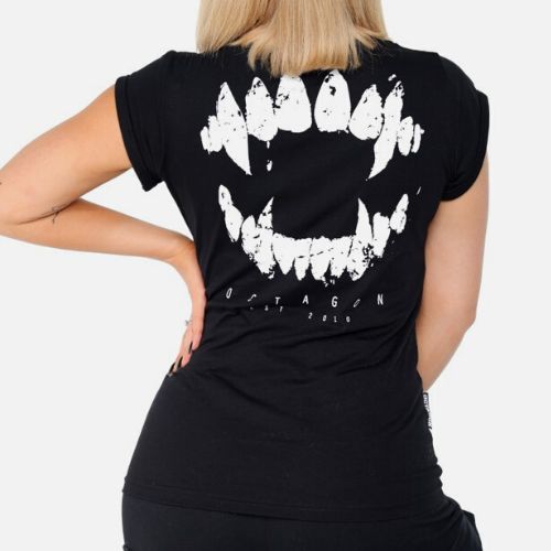 Maglietta Octagon donna "Denti" nero