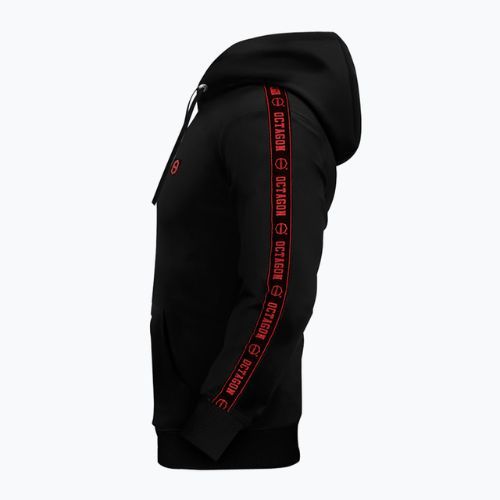 Felpa Octagon Zip Stripe uomo nero/rosso