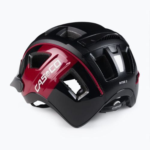CASCO MTBE 2 casco da bicicletta nero/rosso opaco
