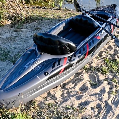 Pure4Fun XPRO Kayak 3.0 grigio/nero/rosso/bianco Kayak gonfiabile ad alta pressione per 2 persone