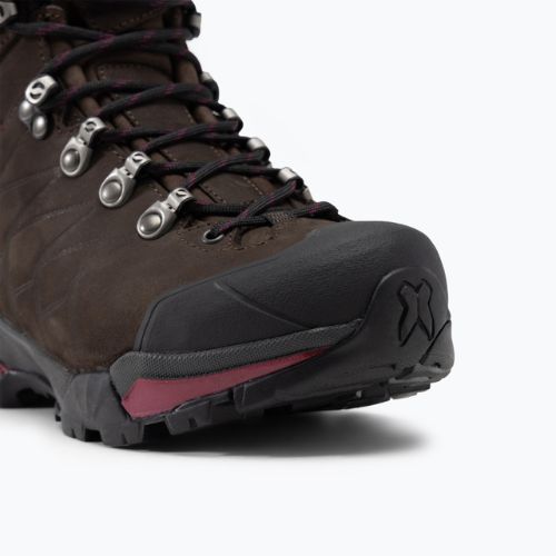 Stivali da trekking da donna SCARPA ZG Pro GTX caffè scuro/prugna rossa